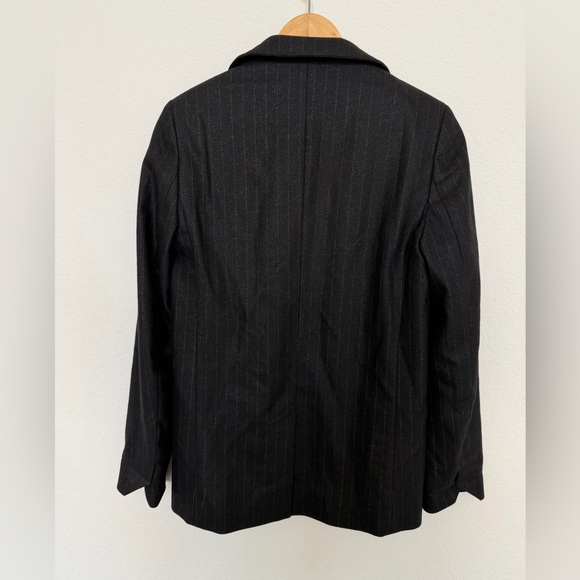 Zadig & Voltaire Blazer Volly Pinstripe Size 38 Medium Black Metallic Wool Blend - Picture 6 of 11